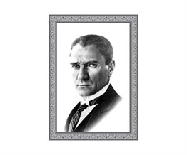 Özel Tasarım Atatürk Resimli, Baskılı Hediyelik Halı Portresi
